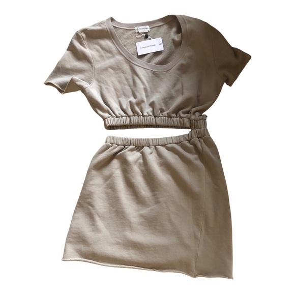 Lovers + Friends Sandstone Midriff Cutout Sweater Dress Size M NWT - Picture 3 of 10